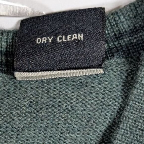 Jos. A. Bank 100% Merino Wool Sweater Vest Mens XL Green Preppy Academia - Picture 5 of 5